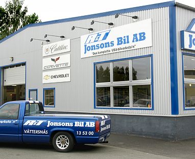 Ingång till R&T Jonsons bil AB Huskvarna / Jönköping