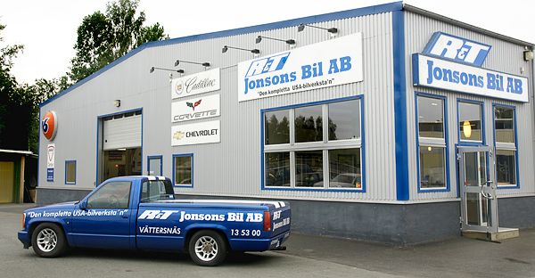 Ingång till R&T Jonsons bil AB Huskvarna / Jönköping